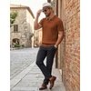 image:imageCOOFANDY Mens Polo Shirts Short Sleeve V Neck Knit Shirts for Men Casual Old Money Clothes Mens Golf ShirtLight Brown