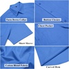 image:imageCOOFANDY Mens Short Sleeve Button Down Shirts Summer Cotton Lyocell Linen Textured Casual Beach Shirts with PocketBlue