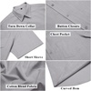 image:imageCOOFANDY Mens Short Sleeve Button Down Shirts Summer Cotton Lyocell Linen Textured Casual Beach Shirts with PocketLight Grey