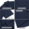 image:imageCOOFANDY Mens Short Sleeve Button Down Shirts Summer Cotton Lyocell Linen Textured Casual Beach Shirts with PocketNavy Blue