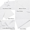 image:imageCOOFANDY Mens Short Sleeve Button Down Shirts Summer Cotton Lyocell Linen Textured Casual Beach Shirts with PocketWhite