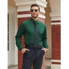 image:imageCOOFANDY Mens Stretch Dress Shirts Long Sleeve Button Down Shirt Regular Fit Formal Business ShirtsDark Green