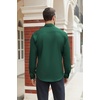 image:imageCOOFANDY Mens Stretch Dress Shirts Long Sleeve Button Down Shirt Regular Fit Formal Business ShirtsDark Green