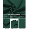 image:imageCOOFANDY Mens Stretch Dress Shirts Long Sleeve Button Down Shirt Regular Fit Formal Business ShirtsDark Green