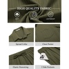 image:imageCOOFANDY Mens Summer Beach Outfits 2 Piece Short Sets Shirts and Shorts Vacation Texture Linen Sets for MenArmy Green