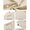image:imageCOOFANDY Mens Summer Beach Outfits 2 Piece Short Sets Shirts and Shorts Vacation Texture Linen Sets for MenBeige