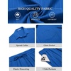 image:imageCOOFANDY Mens Summer Beach Outfits 2 Piece Short Sets Shirts and Shorts Vacation Texture Linen Sets for MenBlue