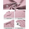 image:imageCOOFANDY Mens Summer Beach Outfits 2 Piece Short Sets Shirts and Shorts Vacation Texture Linen Sets for MenDark Pink