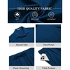 image:imageCOOFANDY Mens Summer Beach Outfits 2 Piece Short Sets Shirts and Shorts Vacation Texture Linen Sets for MenDeep Blue