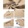 image:imageCOOFANDY Mens Summer Beach Outfits 2 Piece Short Sets Shirts and Shorts Vacation Texture Linen Sets for MenLight Brown