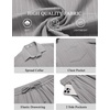 image:imageCOOFANDY Mens Summer Beach Outfits 2 Piece Short Sets Shirts and Shorts Vacation Texture Linen Sets for MenLight Gray