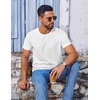 image:imageCOOFANDY Mens T Shirt Short Sleeve Crew Neck TShirt Casual Summer Classic Basic Tee Shirts01white