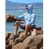 image:imageCOOFANDY Mens UPF 50 Hoodie Shirts Long Sleeve Rash Guard Sun Protection Fishing Shirts Lightweight Quick Dry Hoodies2 Packlight Bluegray