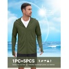 image:imageCOOFANDY Mens UPF 50 Sun Protection Hoodie Zip Up Lightweight UV Jacket Long Sleeve Sun Shirt Running Fishing Hiking OutdoorArmy Green
