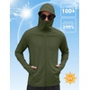 image:imageCOOFANDY Mens UPF 50 Sun Protection Hoodie Zip Up Lightweight UV Jacket Long Sleeve Sun Shirt Running Fishing Hiking OutdoorArmy Green