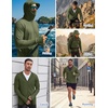 image:imageCOOFANDY Mens UPF 50 Sun Protection Hoodie Zip Up Lightweight UV Jacket Long Sleeve Sun Shirt Running Fishing Hiking OutdoorArmy Green