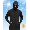 image:imageCOOFANDY Mens UPF 50 Sun Protection Hoodie Zip Up Lightweight UV Jacket Long Sleeve Sun Shirt Running Fishing Hiking OutdoorBlack