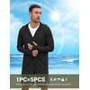 image:imageCOOFANDY Mens UPF 50 Sun Protection Hoodie Zip Up Lightweight UV Jacket Long Sleeve Sun Shirt Running Fishing Hiking OutdoorBlack