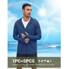 image:imageCOOFANDY Mens UPF 50 Sun Protection Hoodie Zip Up Lightweight UV Jacket Long Sleeve Sun Shirt Running Fishing Hiking OutdoorDark Blue
