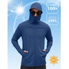 image:imageCOOFANDY Mens UPF 50 Sun Protection Hoodie Zip Up Lightweight UV Jacket Long Sleeve Sun Shirt Running Fishing Hiking OutdoorDark Blue