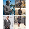 image:imageCOOFANDY Mens UPF 50 Sun Protection Hoodie Zip Up Lightweight UV Jacket Long Sleeve Sun Shirt Running Fishing Hiking OutdoorDark Grey