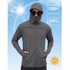 image:imageCOOFANDY Mens UPF 50 Sun Protection Hoodie Zip Up Lightweight UV Jacket Long Sleeve Sun Shirt Running Fishing Hiking OutdoorDark Grey