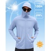 image:imageCOOFANDY Mens UPF 50 Sun Protection Hoodie Zip Up Lightweight UV Jacket Long Sleeve Sun Shirt Running Fishing Hiking OutdoorLight Blue