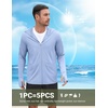 image:imageCOOFANDY Mens UPF 50 Sun Protection Hoodie Zip Up Lightweight UV Jacket Long Sleeve Sun Shirt Running Fishing Hiking OutdoorLight Blue