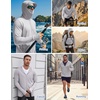 image:imageCOOFANDY Mens UPF 50 Sun Protection Hoodie Zip Up Lightweight UV Jacket Long Sleeve Sun Shirt Running Fishing Hiking OutdoorLight Grey