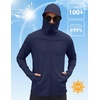 image:imageCOOFANDY Mens UPF 50 Sun Protection Hoodie Zip Up Lightweight UV Jacket Long Sleeve Sun Shirt Running Fishing Hiking OutdoorNavy Blue