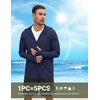 image:imageCOOFANDY Mens UPF 50 Sun Protection Hoodie Zip Up Lightweight UV Jacket Long Sleeve Sun Shirt Running Fishing Hiking OutdoorNavy Blue