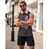 image:imageCOOFANDY Mens Workout Hooded Tank Tops Bodybuilding Muscle Cut Off T Shirt Sleeveless Gym Hoodies1flaggrey