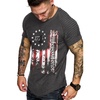 image:imageCOOFANDY Mens Muscle TShirt Pleated Raglan Sleeve Bodybuilding Gym Tee Short Sleeve Fashion Workout Shirts Hipster ShirtIndependence Day Seriesgrey