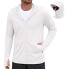 image:imageCOOFANDY Mens UPF 50 Sun Protection Hoodie Zip Up Lightweight UV Jacket Long Sleeve Sun Shirt Running Fishing Hiking OutdoorWhite