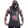 image:imageCOOFANDY Mens Workout Hooded Tank Tops Bodybuilding Muscle Cut Off T Shirt Sleeveless Gym Hoodies1flaggrey