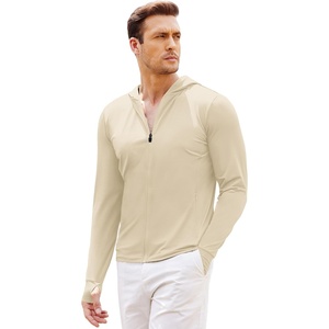 image:imageCOOFANDY FullZip Mens Lightweight Hoodie UPF 50  Breathable Sun Protection Jacket with Pockets for Golf Fishing HikingLight Coffee