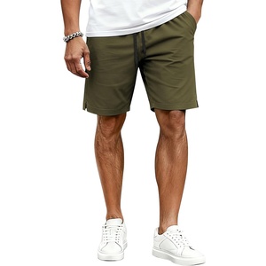 image:imageCOOFANDY Mens Casual Shorts Cotton Drawstring Elastic Waist Lightweight 9 Chino Golf Shorts Summer Beach ShortsArmy Green