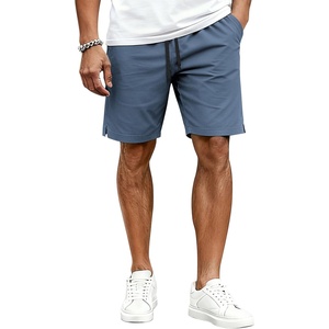 image:imageCOOFANDY Mens Casual Shorts Cotton Drawstring Elastic Waist Lightweight 9 Chino Golf Shorts Summer Beach ShortsDenim Blue
