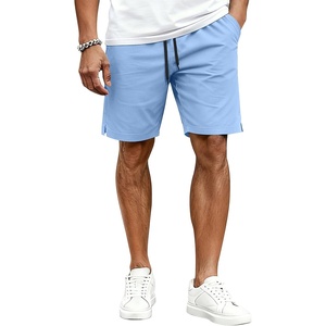 image:imageCOOFANDY Mens Casual Shorts Cotton Drawstring Elastic Waist Lightweight 9 Chino Golf Shorts Summer Beach ShortsLight Blue