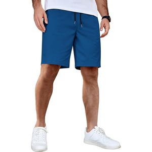 image:imageCOOFANDY Mens Casual Shorts Cotton Elastic Waist Drawstring Shorts Lightweight Summer Beach ShortsBlue