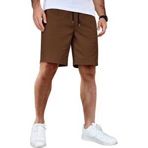 image:imageCOOFANDY Mens Casual Shorts Cotton Elastic Waist Drawstring Shorts Lightweight Summer Beach ShortsBrown2