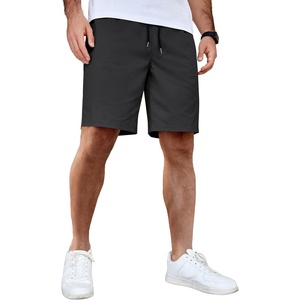 image:imageCOOFANDY Mens Casual Shorts Cotton Elastic Waist Drawstring Shorts Lightweight Summer Beach ShortsCarbon Grey