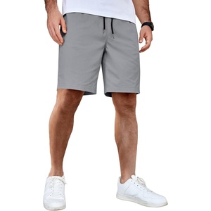image:imageCOOFANDY Mens Casual Shorts Cotton Elastic Waist Drawstring Shorts Lightweight Summer Beach ShortsGrey