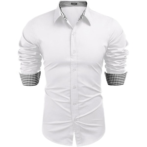 image:imageCOOFANDY Mens Dress Shirt Long Sleeve Casual Button Down Shirt Wrinkle Free Formal Business Shirts03white Solid