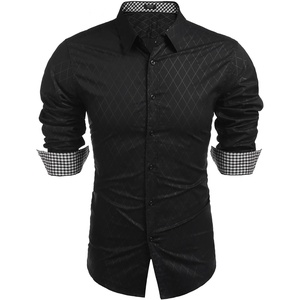 image:imageCOOFANDY Mens Dress Shirt Long Sleeve Casual Button Down Shirt Wrinkle Free Formal Business ShirtsBlack