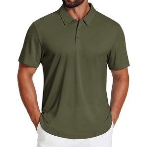 image:imageCOOFANDY Mens Golf Polo Shirts Short Sleeve Quick Dry Moisture Wicking Performance Collared Golf Shirt for MenArmy Green