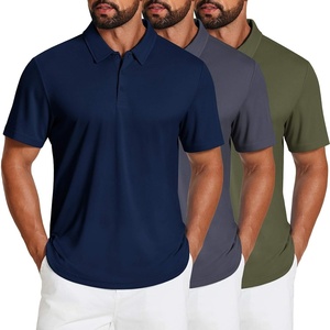 image:imageCOOFANDY Mens Golf Polo Shirts Short Sleeve Quick Dry Moisture Wicking Performance Collared Golf Shirt for MenNavyarmy Greendark Grey