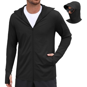 image:imageCOOFANDY Mens UPF 50 Sun Protection Hoodie Zip Up Lightweight UV Jacket Long Sleeve Sun Shirt Running Fishing Hiking OutdoorBlack