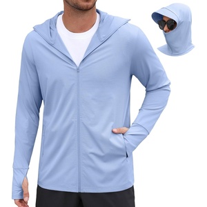image:imageCOOFANDY Mens UPF 50 Sun Protection Hoodie Zip Up Lightweight UV Jacket Long Sleeve Sun Shirt Running Fishing Hiking OutdoorLight Blue