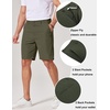 image:imageCOOFANDY Mens Casual Shorts 9 Inch Flat Front Lightweight Summer Beach Vacation Shorts with 4 PocketsArmy Green